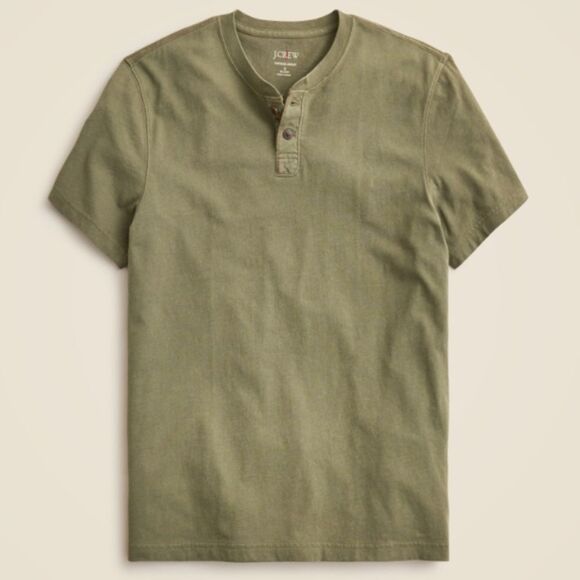 J Crew Shirt S Henley Green - Picture 2 of 7